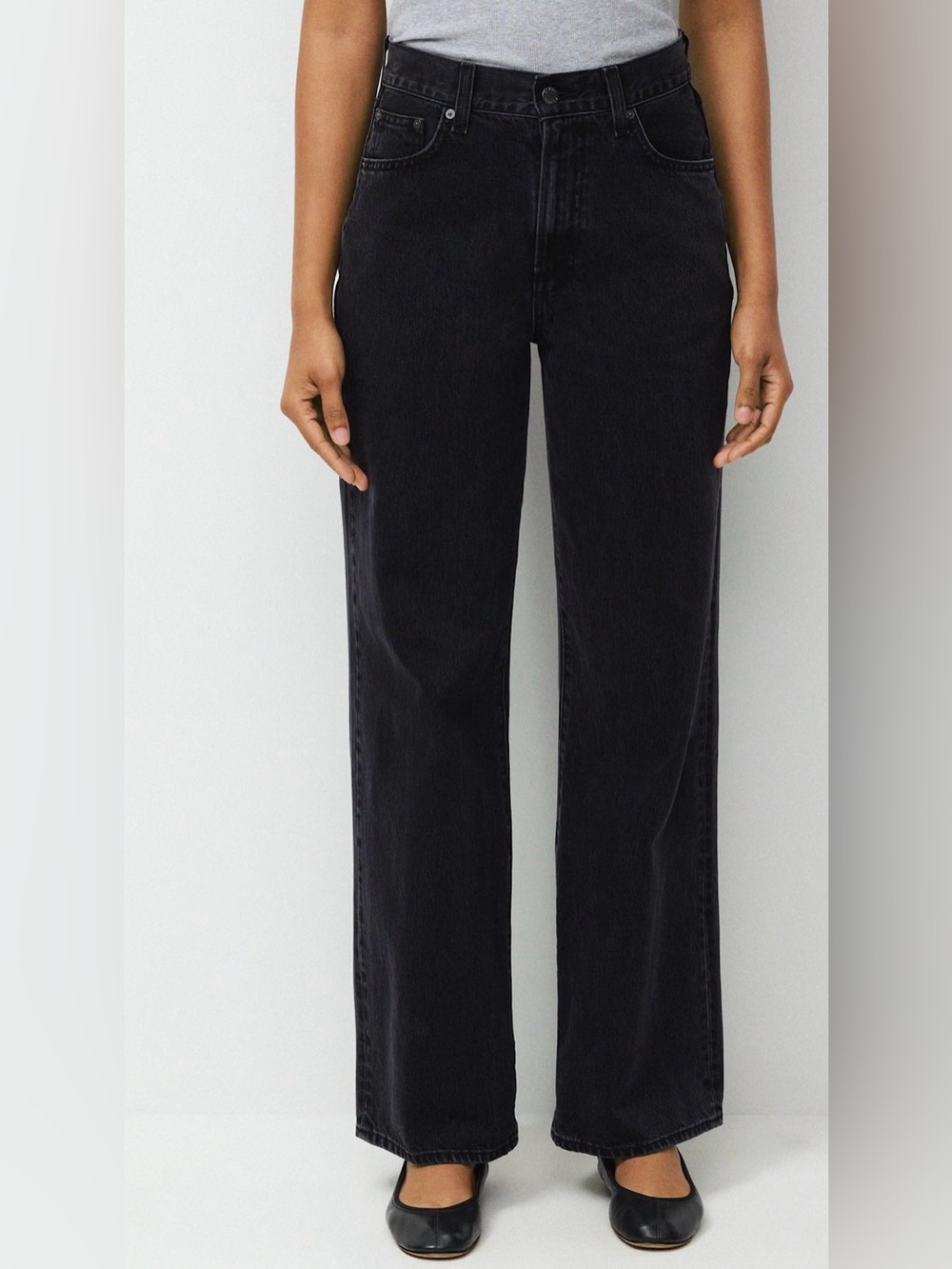 Denim Forum, The Farrah High Rise Wide Leg 28L, size 27